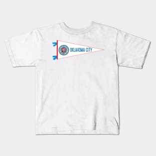 Oklahoma City Flag Pennant Kids T-Shirt